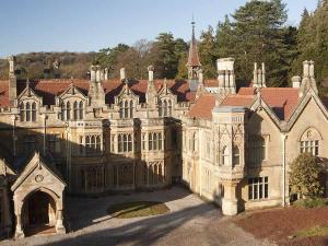 Red  and staffordshire blue roof tiles at Tyntesfield